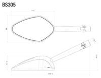 Veloce L mirror with indicators