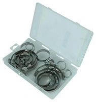 Assortment box with hose clamps