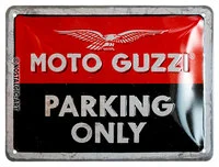 Metalskilt Moto-Guzzi "Parking Only"