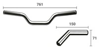 Aluminium Sportstuur Breedte 761Mm
