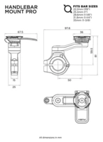 Beslag til motorcykelstyr Pro, Krom