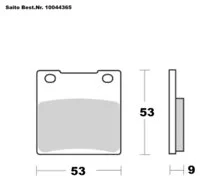 Brake pads sintered with ABE