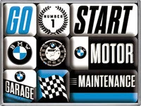 Juego de imanes "Motor", 9 piezas de BMW