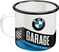 Retro Emaille Becher - BMW Garage