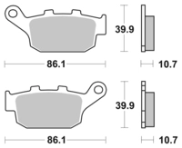 Bremsbeläge Organisch Carbon Ceramic