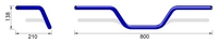 L03 touring handlebar, B: 800mm