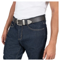 DL-AC-9 leather belt, grey