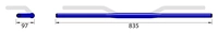 X-Bar Drag Bar Wide XD2 Lenker, B:835 mm