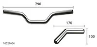 Lenker Touring (Naked Bike) Breite 790mm