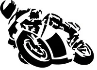Klistermærke "Motorcykel"
