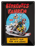 Blechschild "Betreutes Fahren"