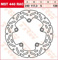 Bremsscheiben Racing, Hinten