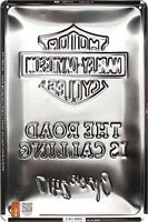 Plåtskylt Harley-Davidson neon