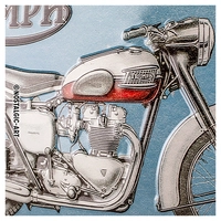 Targa metallica Triumph Bonneville