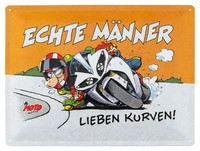 Blechschild "Echte Männer