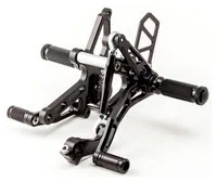 Footrest Systems Black Anodised With