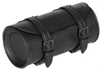 Faux leather tool bag, black