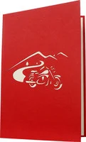 Carte pliante pop-up moto 3D