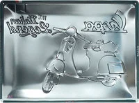 Targa met. retro Vespa Italian