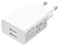 Fiche charge universelle av. 2 ports USB