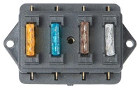 Fuse box for up to 4 fuses