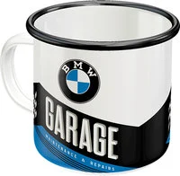 Retro Emaille Becher - BMW Garage