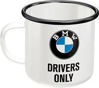 Emaljmugg BMW Drivers only