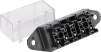 Fuse box with cover cap