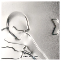 Metalen bord, 3D reliëf