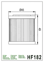 Filtro olio HF182