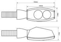 2in1 LED indicators SHORTY FIN