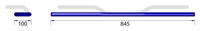 Drag Bar Wide Handlebar with H-D rib LD2