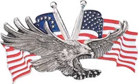 AIGLE AVEC DRAPEAU US