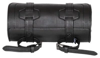 Faux leather tool bag, black