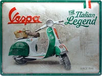 Targa met. retro Vespa Italian