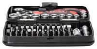 Socket wrench set 38 pieces, metric