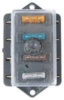 Fuse box for up to 4 fuses