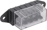 Fuse box with cover cap