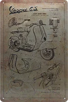 Metalen wandbord Vespa logo