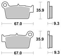Pastigl. freno in met. sinter. Brembo SX