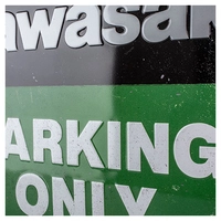 tin sign Kawasaki "parking only"