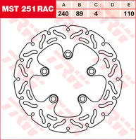 Bremsscheiben Racing, Hinten