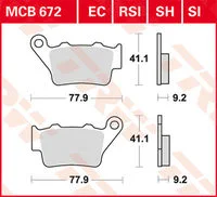 TRW SINTERED BRAKE PADS