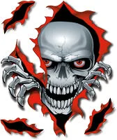 RED SKULL DECAL