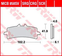 TRW BREMSEBELÆG. SINTER