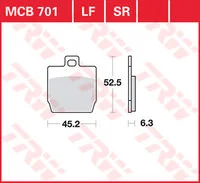 TRW BREMSBELAEGE ROLLER