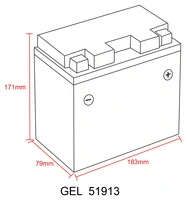 DELO GELBATTERI SAE300A