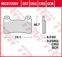 TRW BREMSBELAEGE SINTER