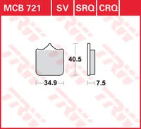 TRW BREMSEBELÆG. SINTER