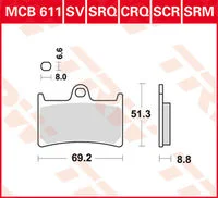 TRW BREMSBELAEGE SINTER